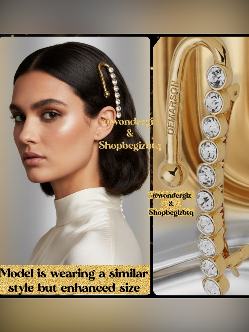 Authentic Demarson Delicate Statement HairPin To Call the Attention of Everyone